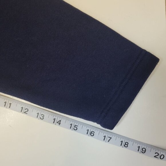 COTTAGE Cove Sweatshirt Button Cardigan Embroidery Winter Blue L - Picture 10 of 11